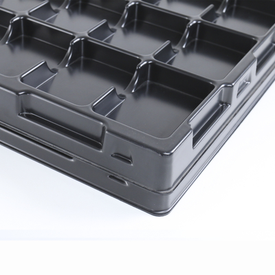 Die Cut Conductive Black ESD Anti Static Foam IXPE EVA Foam Tray Untuk Pengemasan PCB