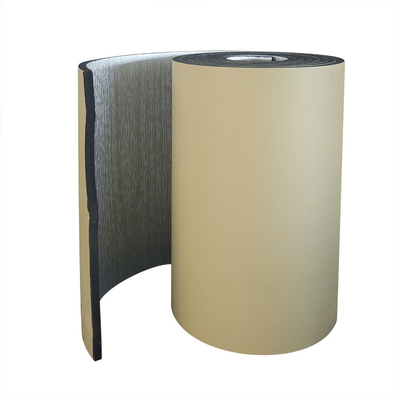 Self Adhesive XPE HVAC Insulation Foam Laminated Silver Aluminium Foil Untuk Saluran