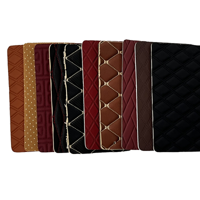Classical Quilted Embroidery PVC Kulit Sponge Rolls Untuk Penutup Kursi Mobil