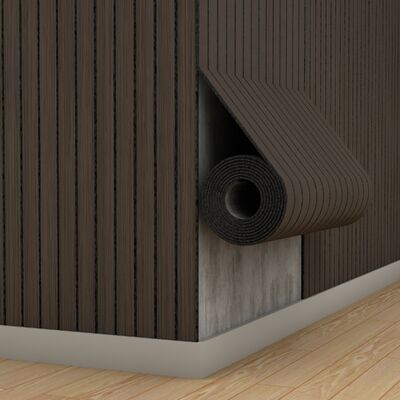 Wallpaper Papan Kisi-kisi Slat Lembut IXPE Tahan Noda Untuk Dekorasi Gedung Kantor