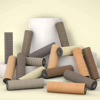 Wallpaper busa 3D Self Adhesive dengan Lapisan Tahan Guncangan IXPE dan Desain Serat Kayu untuk Insulasi Termal