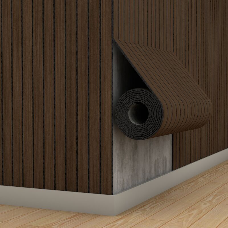 Panel Dinding Bilah Kayu Lembut Dengan Lapisan Busa IXPE Untuk Dekorasi Rumah Kesejahteraan