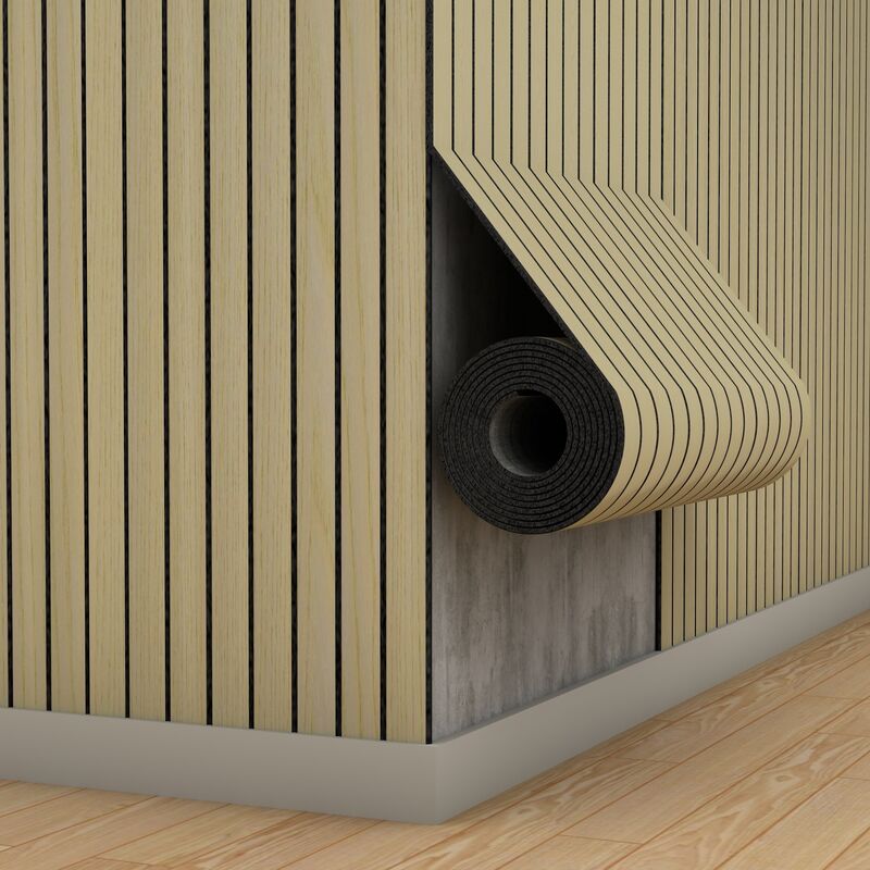 Wallpaper Panel Dinding Kayu Fleksibel Perlindungan PVC Tahan Api Untuk Dekorasi Rumah