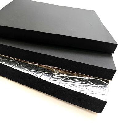 Hitam Self Adhesive EPDM Seluler Karet Lembar Aluminium Foil Lemak Single-sided busa